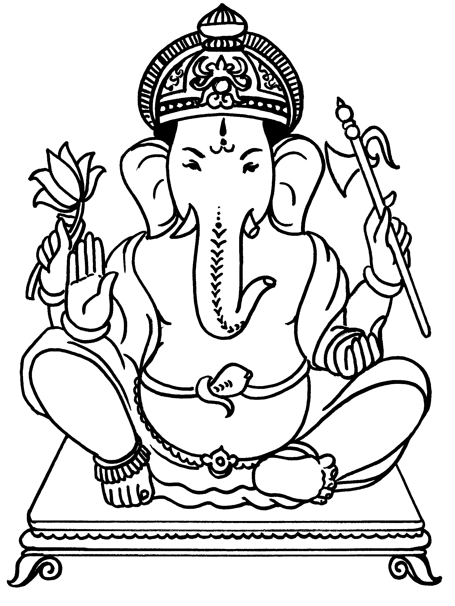 Рисунок про Ганеша древней Индии